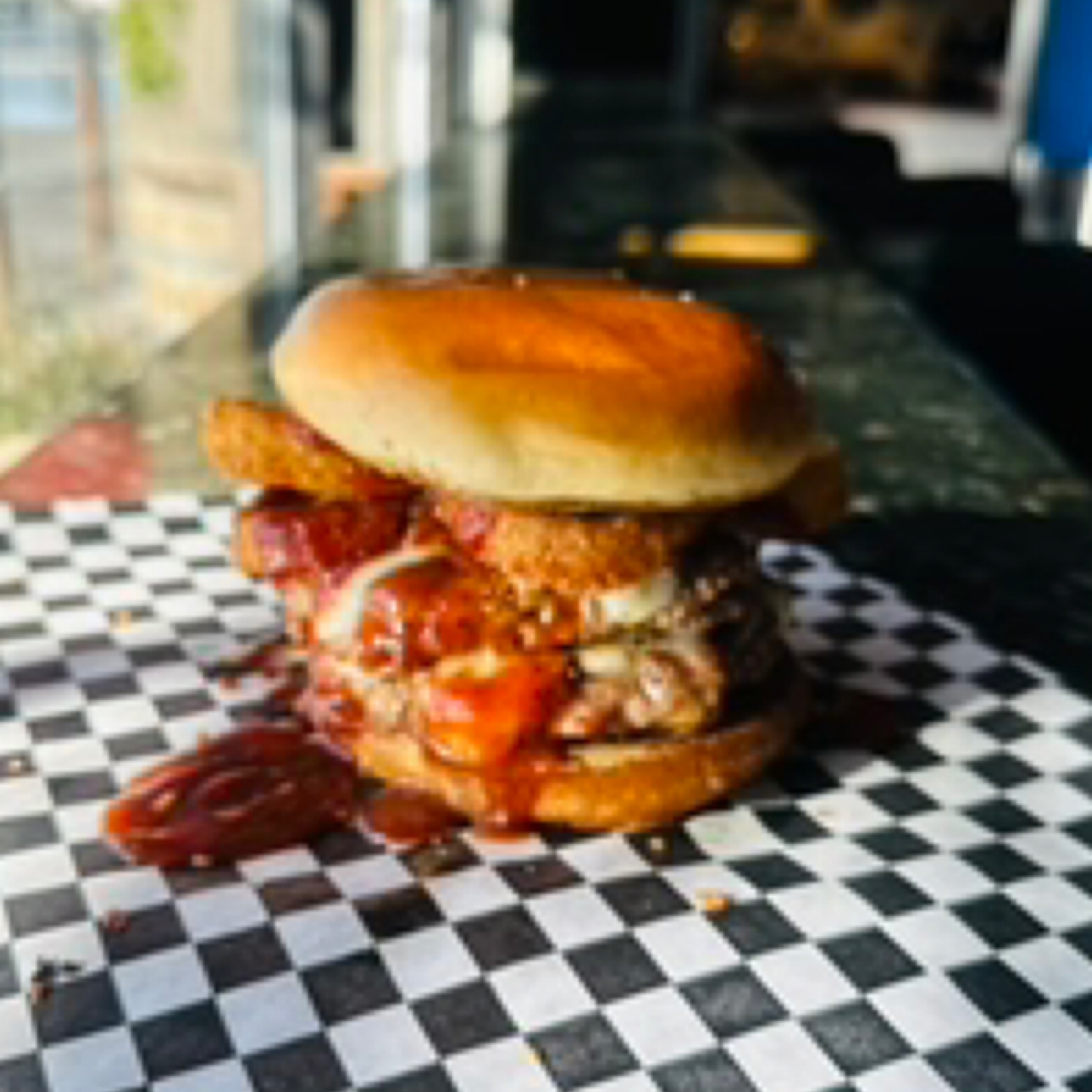 Smash Burger Naked City Pizza